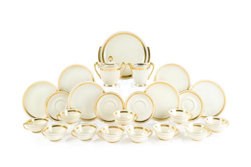 Juego de café para 12 servicios de  Limoges Art Deco, diseñ