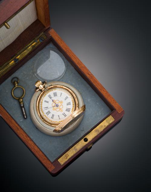 RELOJ M. E BARRY GENEVE ISABELINO DE SABONETA EN ORO ROSA D