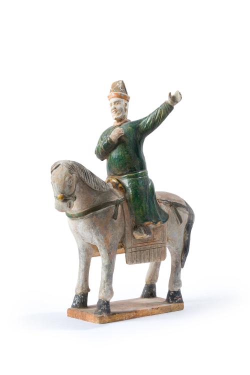 CHINA. Dinastía Ming (1368-1644 d.C), Caballo con jinete, T