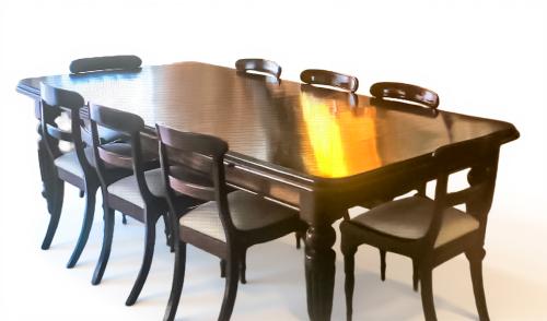 Juego de comedor victoriana, Inglaterra s. XIXEn madera d