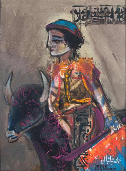 JAZEH TABATABAÏ (Irán, 1931-2008) , No puedo matar, Gouache