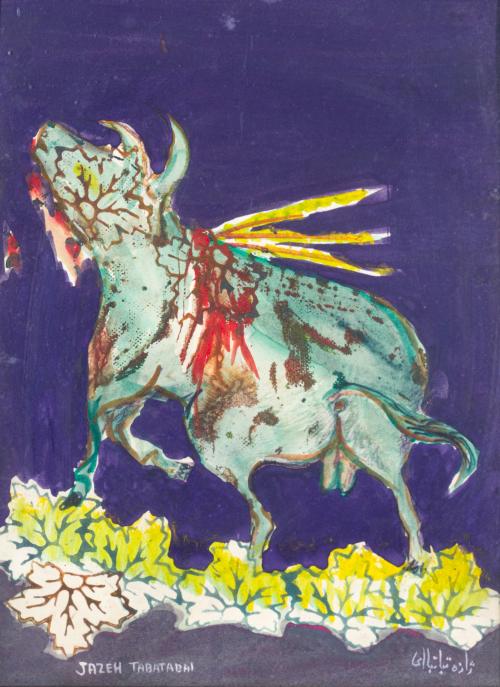 JAZEH TABATABAÏ (Irán, 1931-2008), Sangre inocente, Goauche