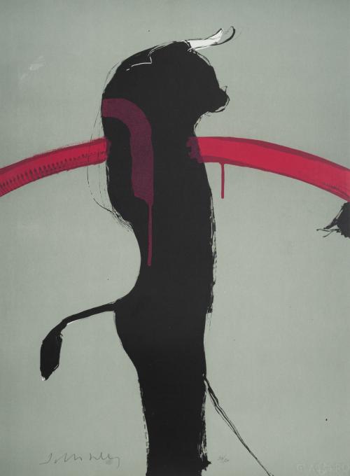 829   -  <p><span class="object_author">FRITZ SCHOLDER (Minnesota, 1937-Arizona, 2005) - Retrato de un toro</span></p>