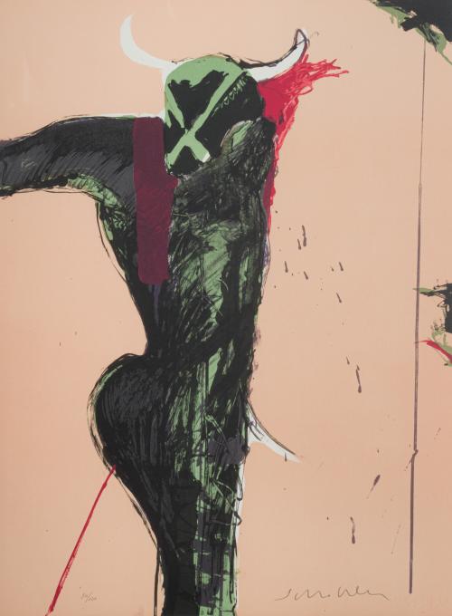 830   -  <p><span class="object_author">FRITZ SCHOLDER (Minnesota, 1937-Arizona, 2005) - Retrato de un minotauro</span></p>