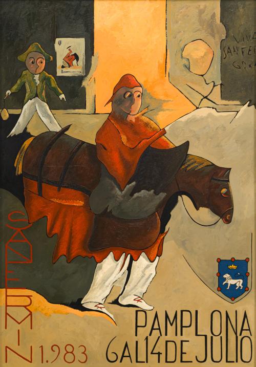 813   -  <p><span class="object_author">JOSÉ MARÍA ARCE (Pamplona, 1948)  - Cartel de San Fermín 1983, Pamplona 14 de julio</span></p>