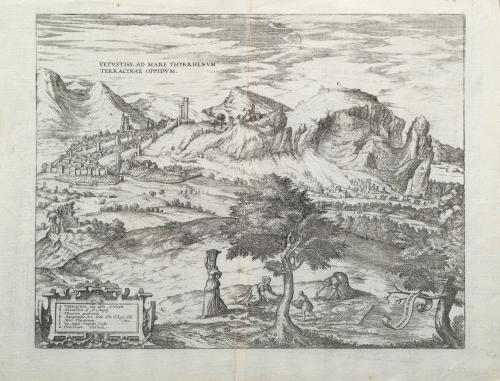 649   -  <p><span class="object_title">Antiguo plano de Terracina a vista de pájaro, realizado por Braun y Hogenberg según G. Hoefnagel.<br/>Vetustiss. Ad Mare Thyrrhenum Terracinae Oppidum. (Antigua ciudad de Terracina en el mar Tirreno.)  1581.<br/></span></p>