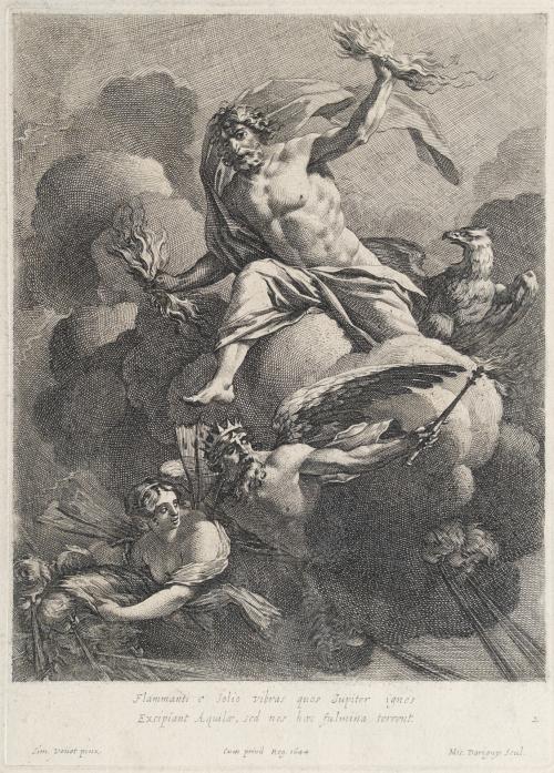 652   -  <p><span class="object_author">MICHEL DORIGNY (San Quintín, 1617 - París, 1665). 1644 - Jupiter portando el fuego en sus manos</span></p>