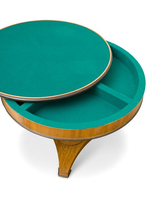 Lote de mobiliario formado por: mesa redonda Biedermeier y 