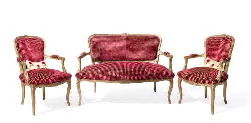 Tresillo estilo Luis XV, Francia, finales S. XIX. 