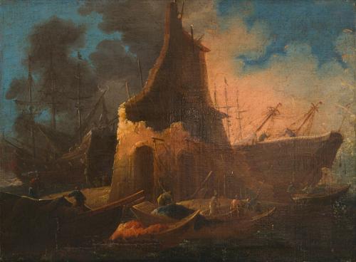 ATRIBUIDO A LUDOLF I BACKHUYSEN (1630/31-1708). Siglo XVII,