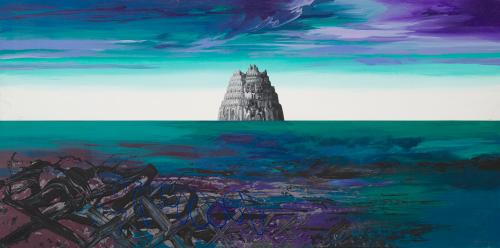 ÁNGEL ORCAJO (Madrid, 1934), El horizonte de Babel, Óleo so