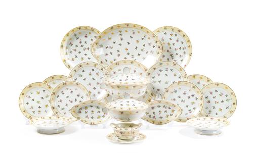 Vajilla de porcelana esmaltada de Limoges, Francia c.1950