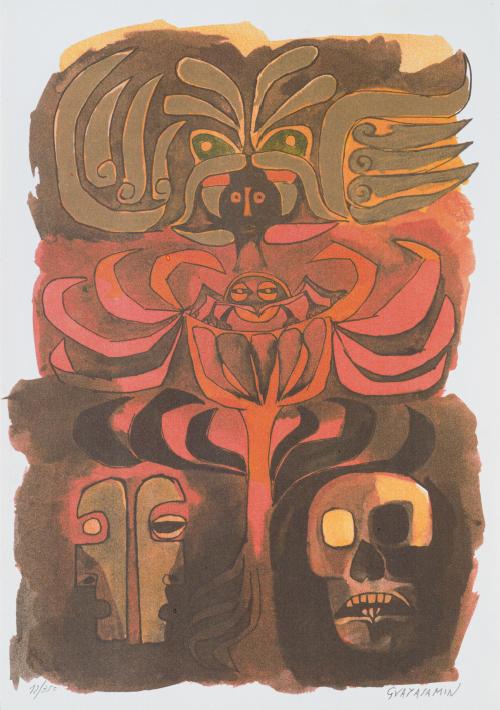 OSWALDO GUAYASAMÍN (Quito,1919-Baltimore, 1999), Tótem indí