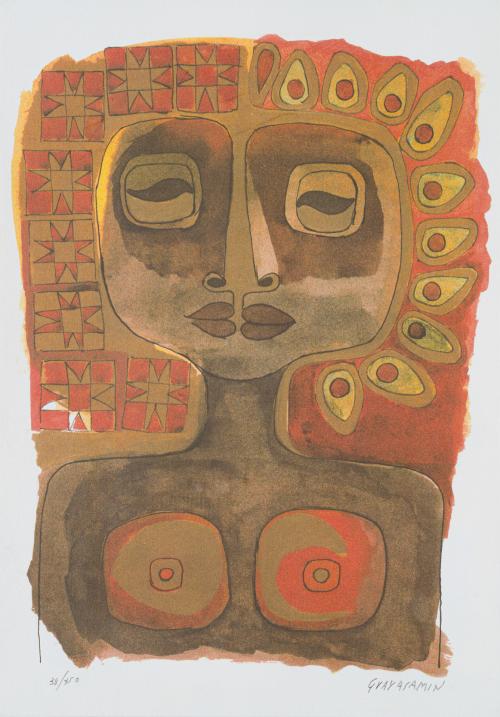 765   -  <p><span class="object_author">OSWALDO GUAYASAMÍN (Quito,1919-Baltimore, 1999) - Virgen del Sol</span></p>
