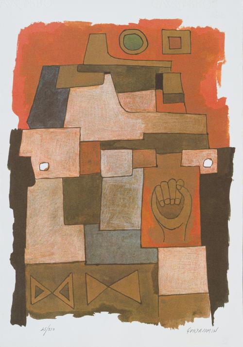 764   -  <p><span class="object_author">OSWALDO GUAYASAMÍN (Quito,1919-Baltimore, 1999) - Las décadas</span></p>