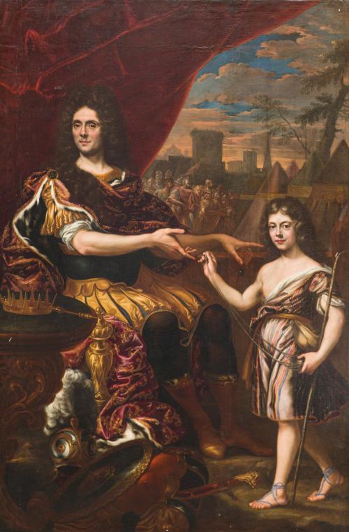 552   -  <p><span class="object_author">ESCUELA FRANCESA. Segunda mitad del siglo XVII - El rey Luis XIV con Luis de Francia, niño, Gran Delfin de Francia</span></p>