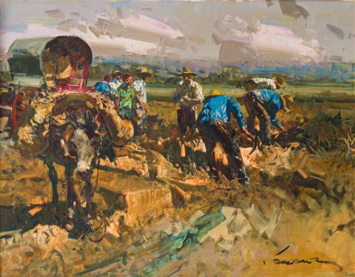 680   -  <p><span class="object_author">EUSTAQUIO SEGRELLES (Albaida, 1936–Valencia, 2025) - La siega (en Toro)</span></p>