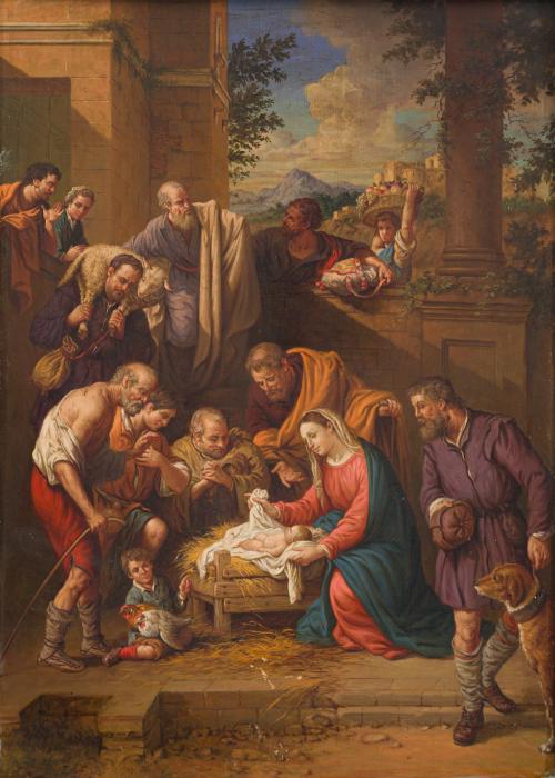 ESCUELA ESPAÑOLA. Finales del siglo XIX, La natividad y La 