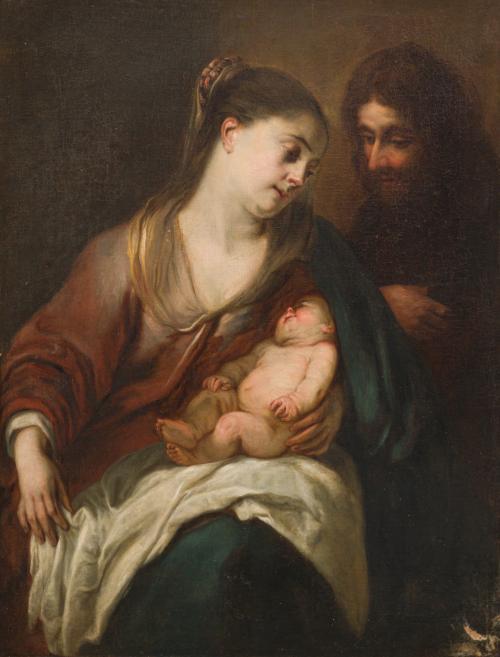 JAN COSSIERS Y TALLER (1600-1671). Hacia 1650, Sagrada Fami