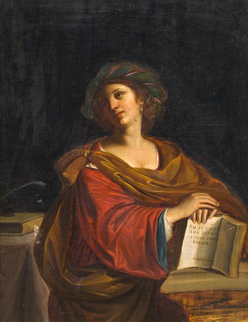 ESCUELA ITALIANA. Siglo XIX, Sibila Cumia, Óleo sobre lienz