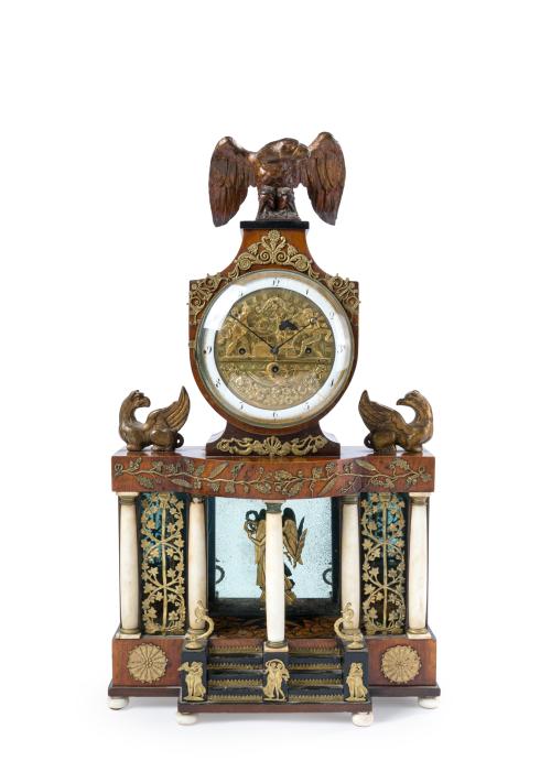 Reloj de sobremesa autómata  Biedermaier, Austria, S. XVIII