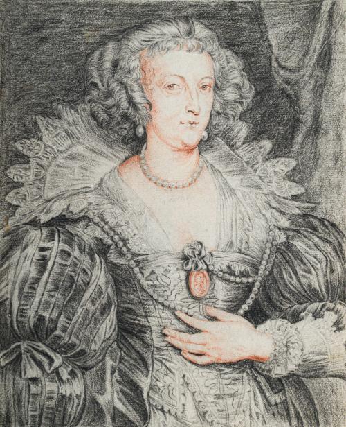 ESCUELA FLAMENCA. Siglo XVII, Retrato de la reina María de 