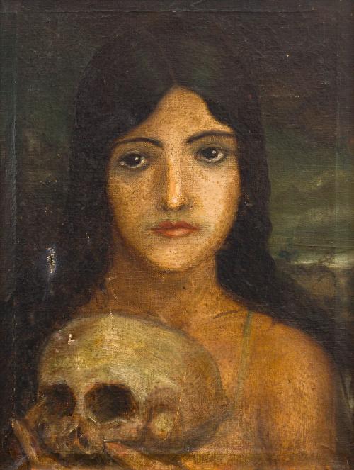 SEGUIDOR DE JULIO ROMERO DE TORRES. Siglo XX, Vanitas, Óleo