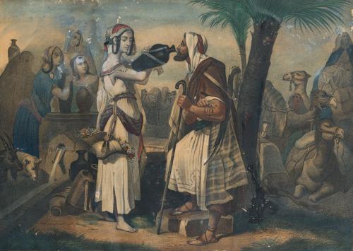 ESCUELA FRANCESA. Segunda mitad del siglo XIX, Pareja de ag