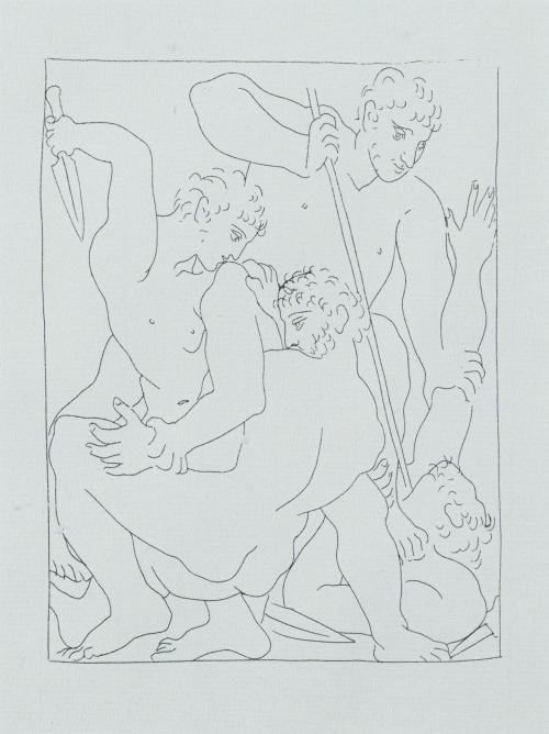 PABLO RUIZ PICASSO (Málaga, 1881 - Mougins, 1973), Combate 