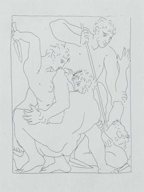 PABLO RUIZ PICASSO (Málaga, 1881 - Mougins, 1973), Combate 