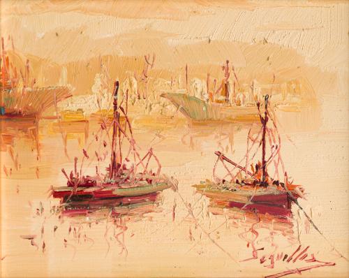 ANTONIO SEGRELLES (Alicante, 1960), Marina, Óleo sobre lien