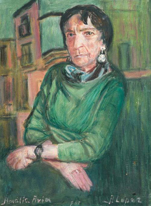 ANTONIO LÓPEZ GUTIÉRREZ (Tomelloso, 1923-?), Retrato de Ama