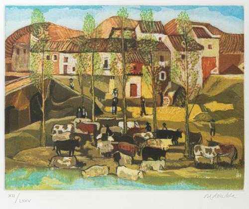 AGUSTÍN REDONDELA (Madrid, 1923-2015), Sin título, Litograf