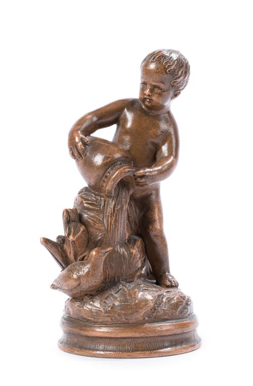 Figura alegórica en terracota. Firmada: Van Loo