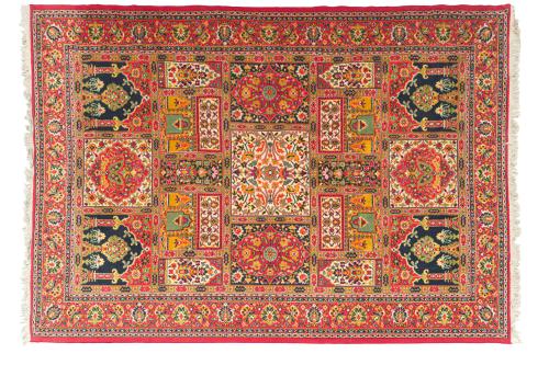 Alfombra oriental en lana con decoración de ventanas, arabe