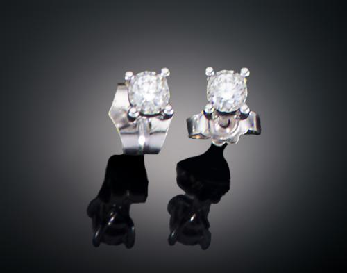 DORMILONAS CON DIAMANTES EN ORO BLANCO DE 18 KT