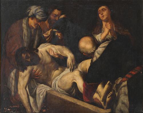 738   -  <p><span class="object_author">ESCUELA ITALIANA. Segunda mitad del siglo XVI - La deposición en el sepulcro</span></p>