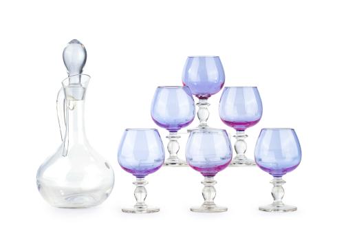 Juego de cristal formado por: decantador en cristal de Bohe