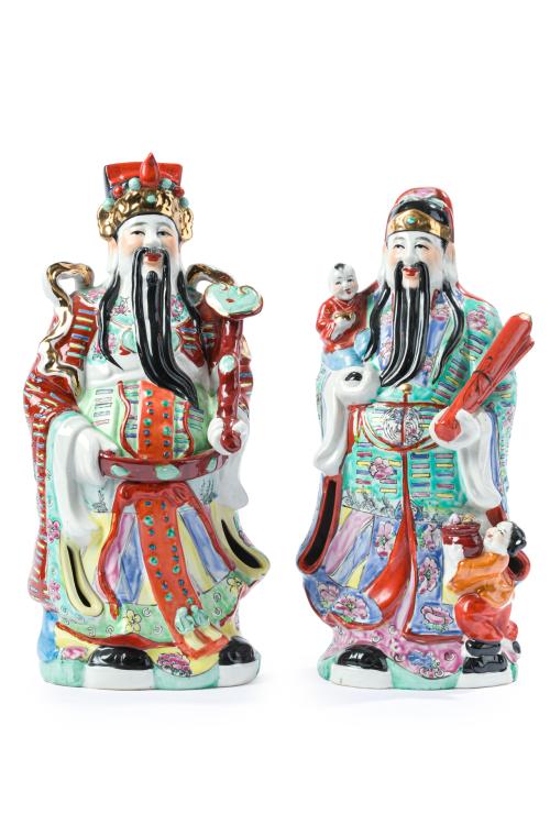 Pareja de sabios o "dioses de la longevidad", China, c. 195