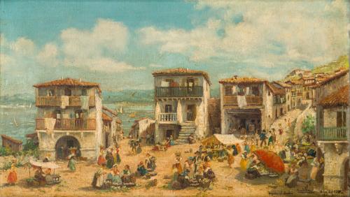 MIGUEL PRADILLA (Roma, 1884 - Madrid, 1965), Bajada al Berb