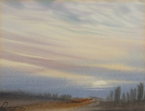 RAFAEL REQUENA (Caudete, 1932 - Madrid, 2003), Atardecer y 