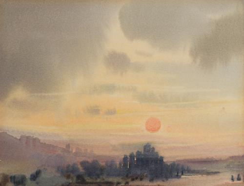 RAFAEL REQUENA (Caudete, 1932 - Madrid, 2003), Atardecer y 