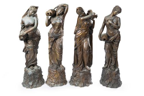 ESCUELA ITALIANA, C. 1900"Fontana de la primavera"Conju