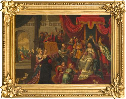 ATRIBUIDO A PEETER SION (Amberes, 1649-1695), La reina Esth
