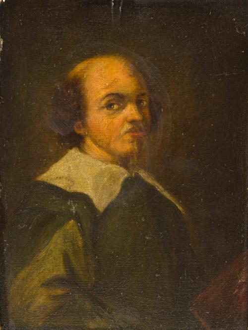 ESCUELA FLAMENCA. Siglo XVII, Retrato del pintor Cesare Neb