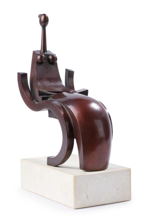 MANUEL MATEO CUENCA (Cuenca, 1951), En la hamaca, Bronce so