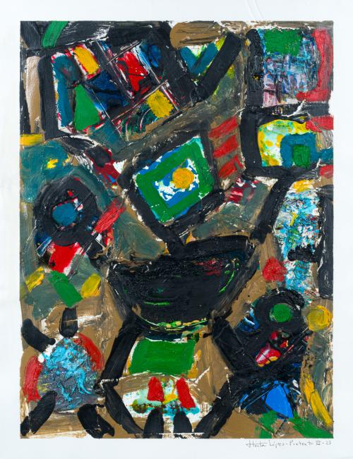 HÉCTOR LÓPEZ (Madrid, 1973), Pretexto III, Óleo, acrílico, 