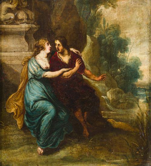 ESCUELA FLAMENCA. Mitad del siglo XVII, Pareja de lienzos V