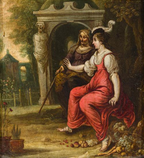 ESCUELA FLAMENCA. Mitad del siglo XVII, Pareja de lienzos V