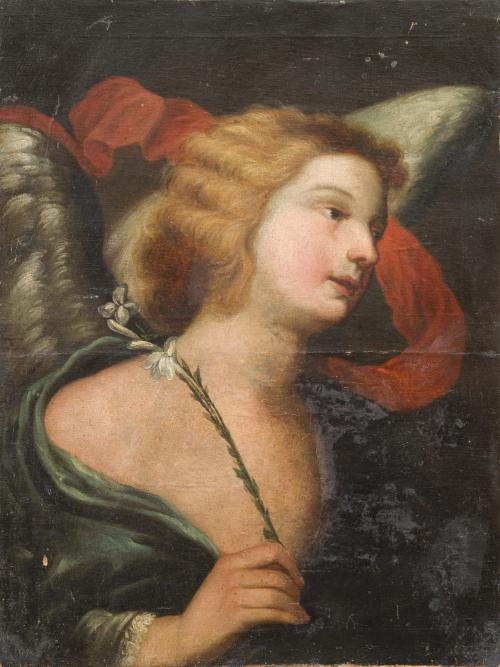 766   -  <p><span class="object_author">ESCUELA ITALIANA . Siglo XIX - Arcángel San Gabriel </span></p>